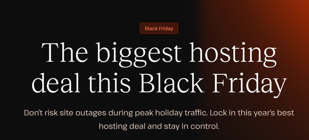 Kinsta Black Friday 2025