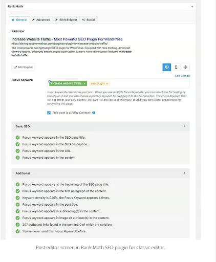 Keyword Analysis in Rank Math