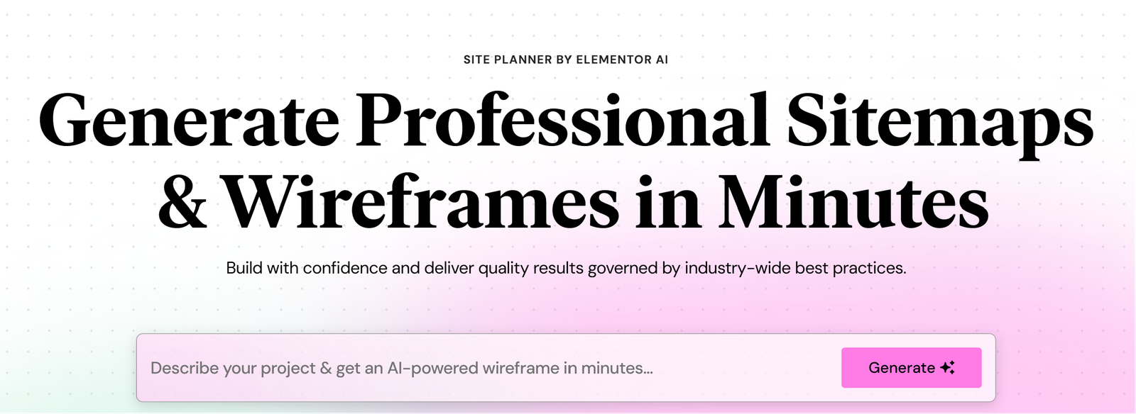 Elementor AI Site Planner