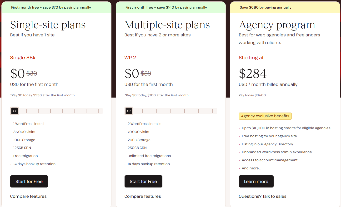 Kinsta Hosting Pricing